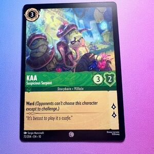 kaa [jungle book] - 72/204 (common) — lorcana: whispers in the well